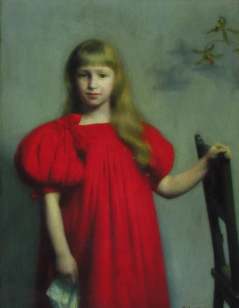 Girl in a Red Dress (Portrait of Józefa Oderfeld)